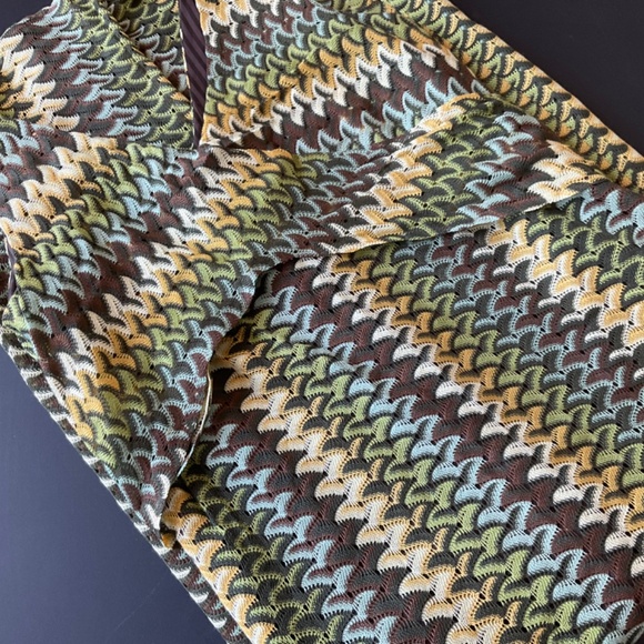 One of a kind designed dress in a very cool fabric. Size small - Picture 2 of 5